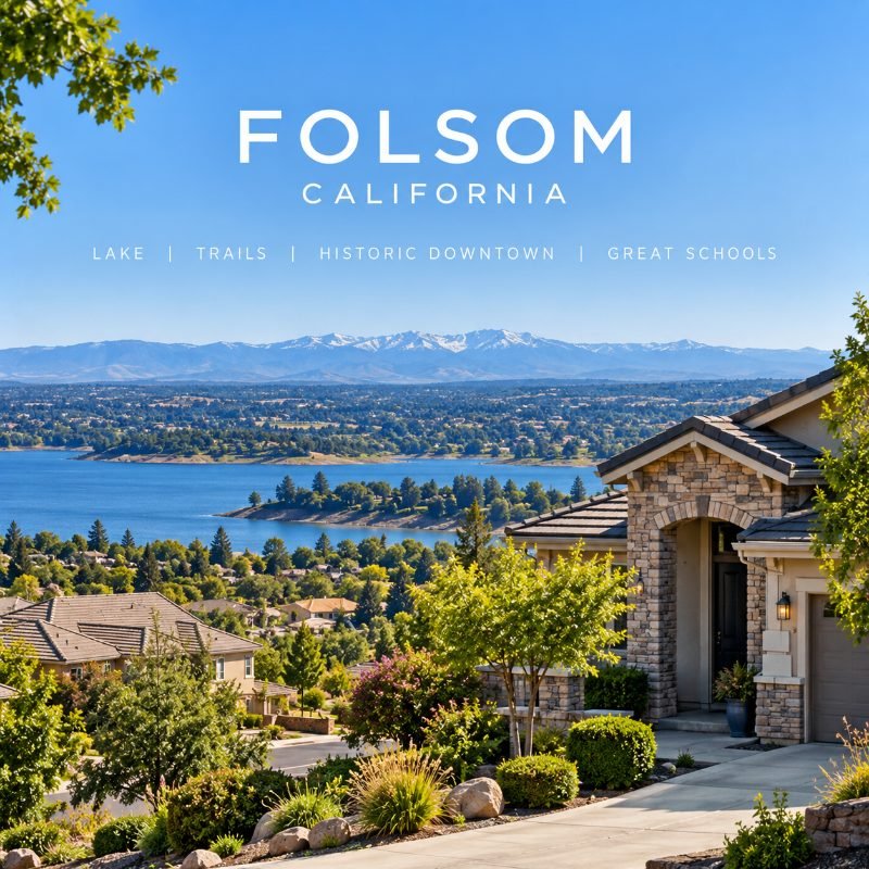 Folsom home with a lake and mountain view