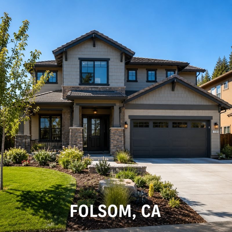 Two-story home in Folsom, California
