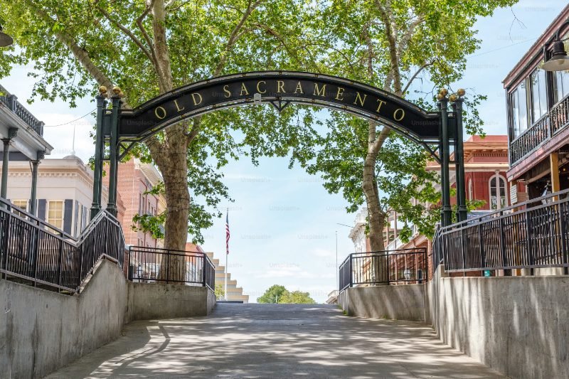 Old Sacramento entrance arch
